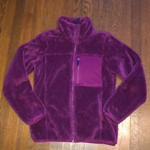 Columbia purple fuzzy zip-up fleece